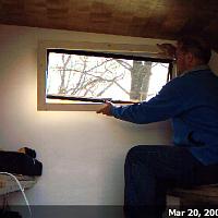  Installing a window frame