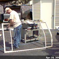  Gluing in another rib. No springback in this hatch.