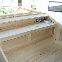  Notice I increased the size of the storage area above the galley cabinet. Now I can even store paper plates up there!