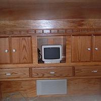  The finished interior cabinets.